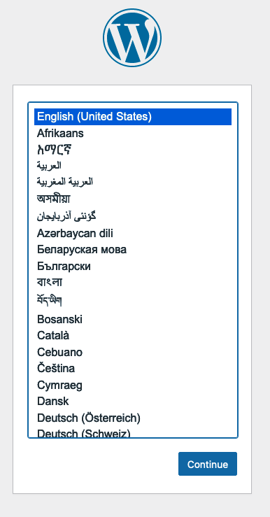 Language Selection for WordPress